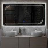 Espejo LED Rectangular | Botón táctil | Luz blanca neutra - Reyze Seria Good Vibes Model 1